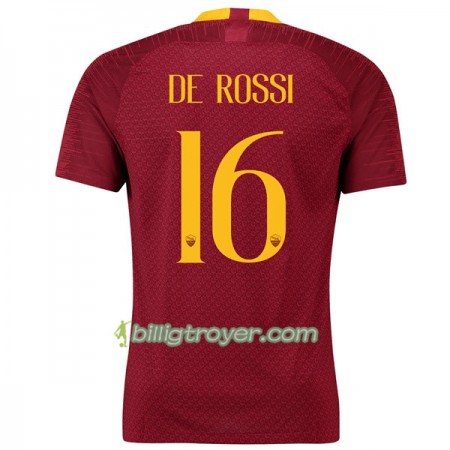 Billige Fotballdrakter AS Roma De Rossi 16 Hjemmedraktsett 2018/19 Kortermet